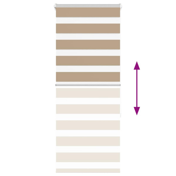 Estor cebra marrón arena tejido ancho 50.9 cm poliéster M 5