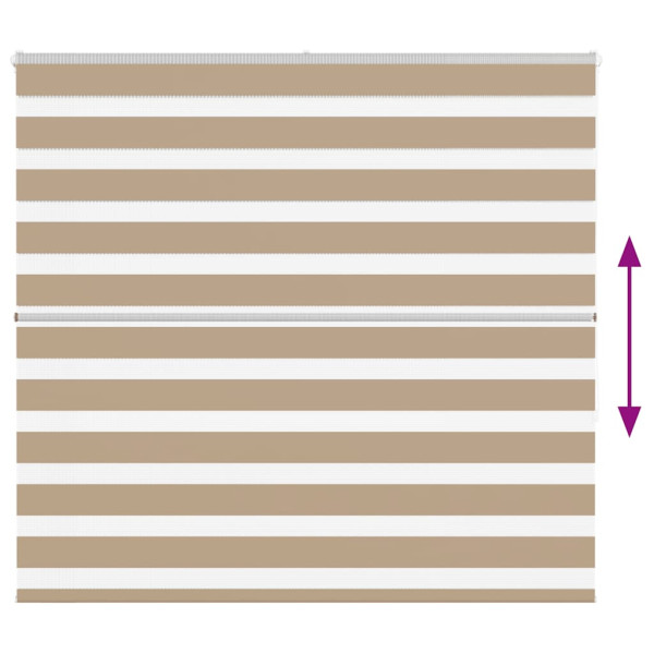 Estor cebra marrón arena tejido ancho 155.9 cm poliéster M 5