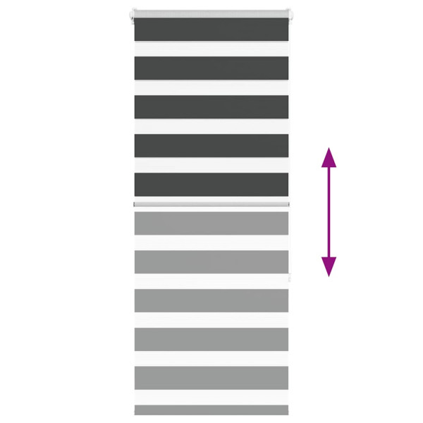 Estor cebra negro 65x150 cm tejido ancho 60.9 cm poliéster M 5