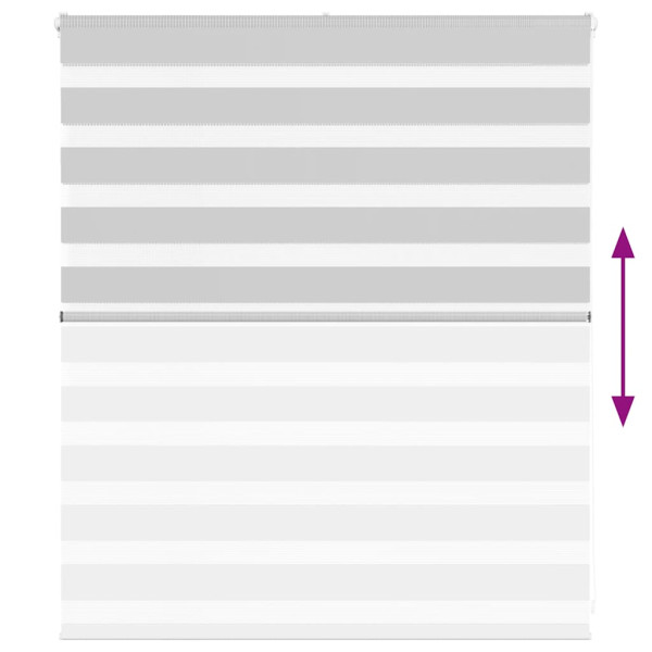 Estor cebra gris claro 125x100cm tejido ancho 120.9cm poliéster M 5