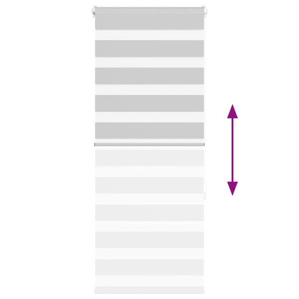 Estor cebra gris claro 65x150 cm tejido ancho 60.9 cm poliéster M 5