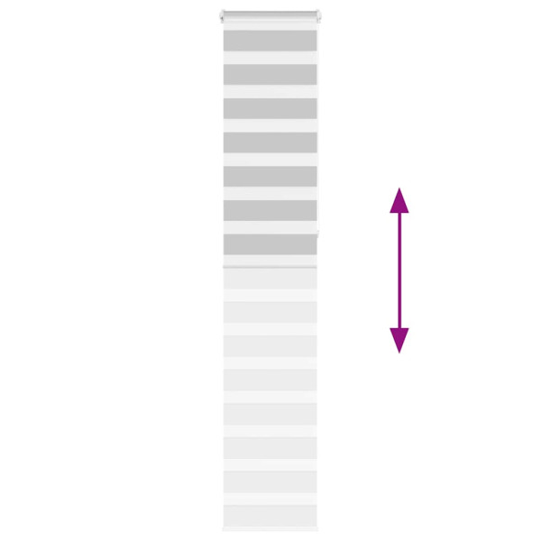 Estor cebra gris claro 40x230cm tejido ancho 35.9 cm poliéster M 5