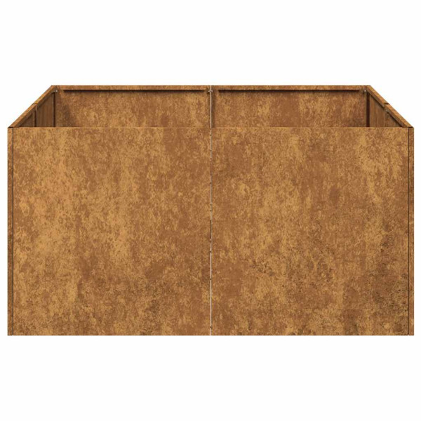 Floreira enferrujada 80x80x40 cm aço resistente M 5