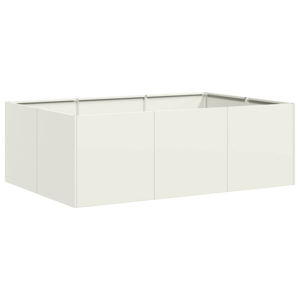 Vaso floreira 120x80x40 cm aço branco M 2