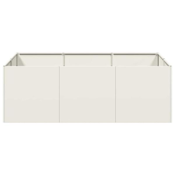 Vaso floreira 120x80x40 cm aço branco M 4