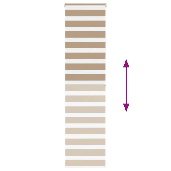 Estor cebra marrón arena tejido ancho 55.9 cm poliéster M 5