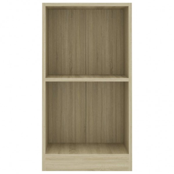 Estantería de madera contrachapada color roble 40x24x75 cm M 4