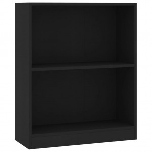 Estantería de madera contrachapada negro 60x24x74.5 cm H
