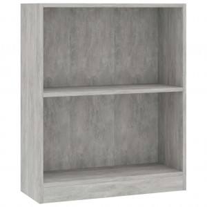Estantería de madera contrachapada gris hormigón 60x24x74.5 cm H