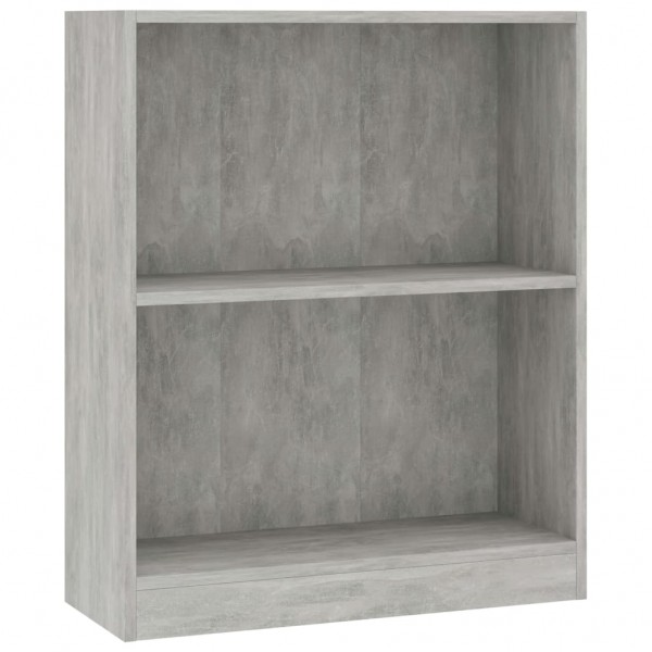 Estantería de madera contrachapada gris hormigón 60x24x74.5 cm M 2