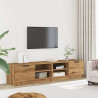 Muebles para TV 2 uds madera roble artisan 80x35x36.5 cm 3
