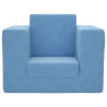 Sofá cama infantil felpa suave azul 3