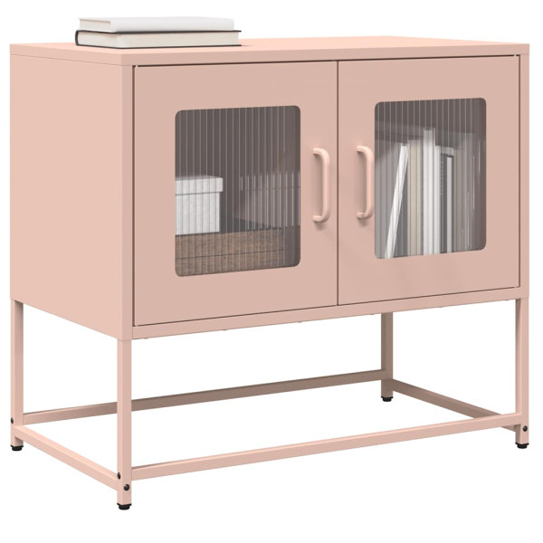 Mueble para TV acero laminado en frío rosa 68x39x60.5 cm D