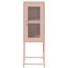 Aparador de acero laminado en frío rosa 36x39x107 cm 5