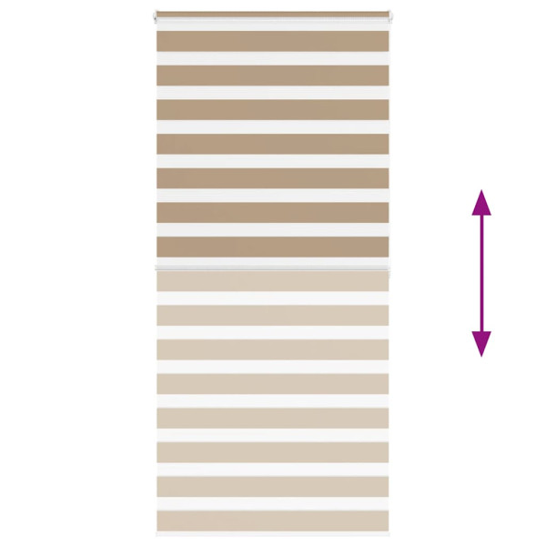 Estor cebra marrón arena tejido ancho 90.9 cm poliéster M 5