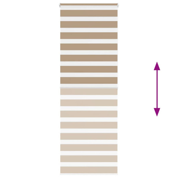 Estor cebra marrón arena tejido ancho 80.9 cm poliéster M 5