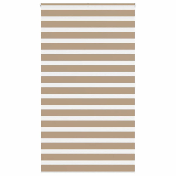 Estor cebra marrón arena tejido ancho 125.9 cm poliéster D