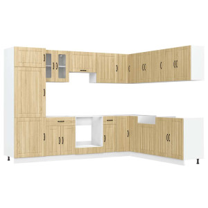 Mueble cocina Lucca roble sonoma 14 pzas madera contrachapada H