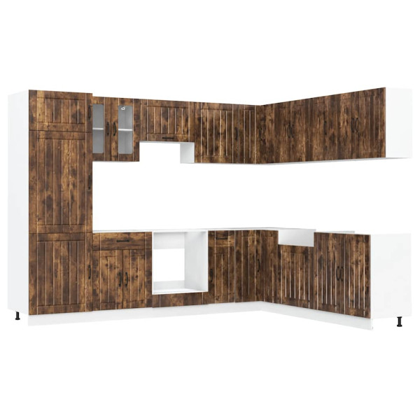 Mueble cocina Lucca roble ahumado 14 pzas madera contrachapada M 2