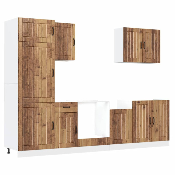 Mueble cocina Kalmar madera vieja 7 pzas madera contrachapada M 2