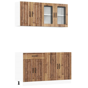 Mueble cocina Kalmar madera vieja 4 pzas madera contrachapada H