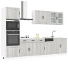 Mueble cocina Kalmar sonoma gris 7 pzas madera contrachapada 1