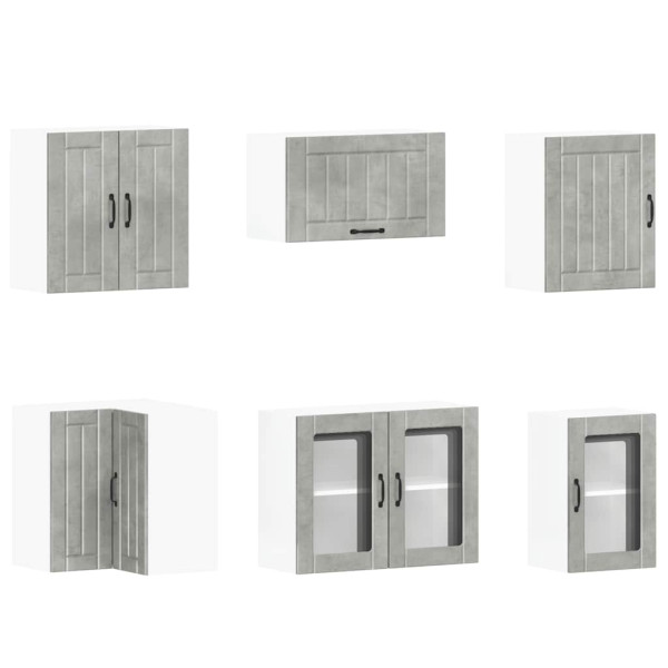 11 peças armário de cozinha conjunto Lucca concreto cinza M 5