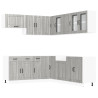 Mueble cocina Lucca sonoma gris 11 pzas madera contrachapada 2