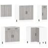 Mueble cocina Lucca sonoma gris 11 pzas madera contrachapada 4