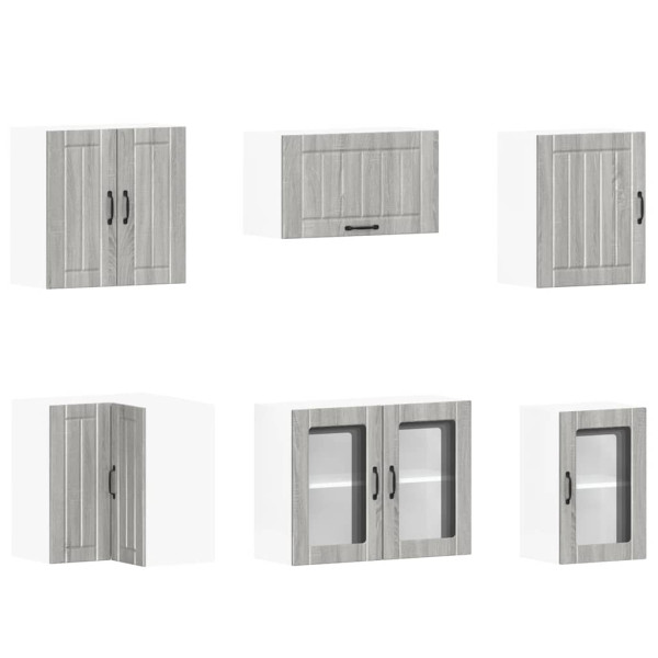 Mueble cocina Lucca sonoma gris 11 pzas madera contrachapada M 5