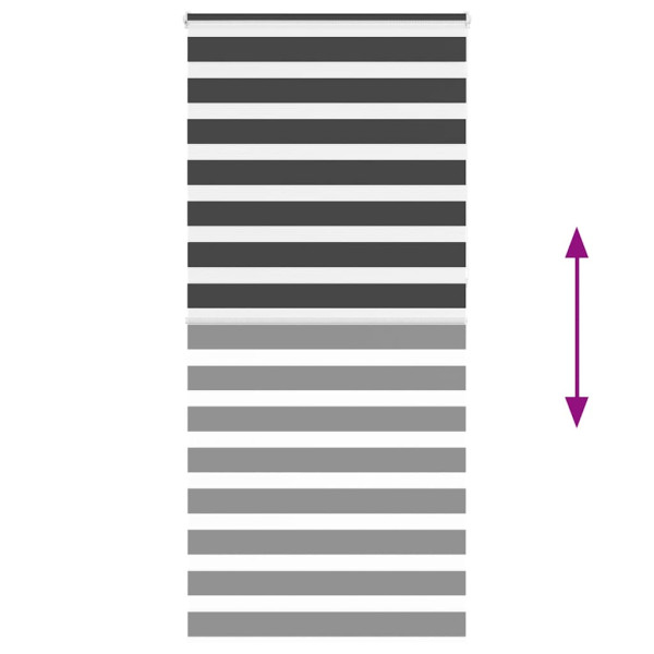 Estor cebra negro 110x230 cm tejido ancho 105.9 cm poliéster M 5