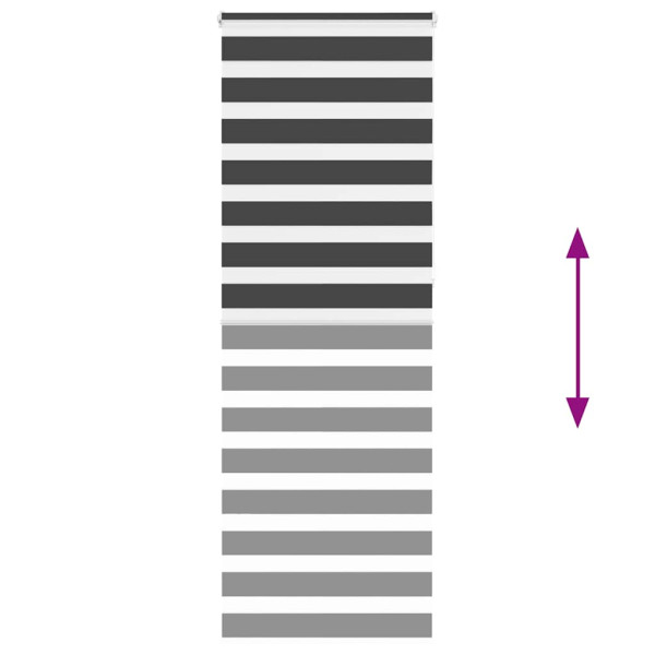 Estor cebra negro 75x230 cm tejido ancho 70.9 cm poliéster M 5