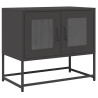 Mueble para TV acero laminado en frío negro 68x39x60.5 cm 2