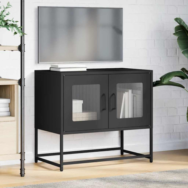 Mueble para TV acero laminado en frío negro 68x39x60.5 cm M 3