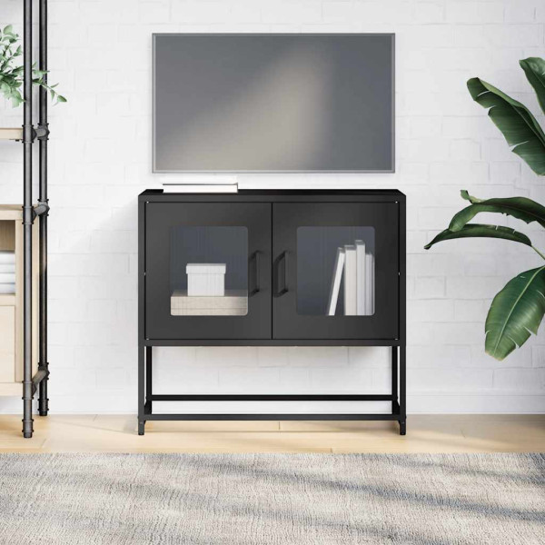 Mueble para TV acero laminado en frío negro 68x39x60.5 cm M 4