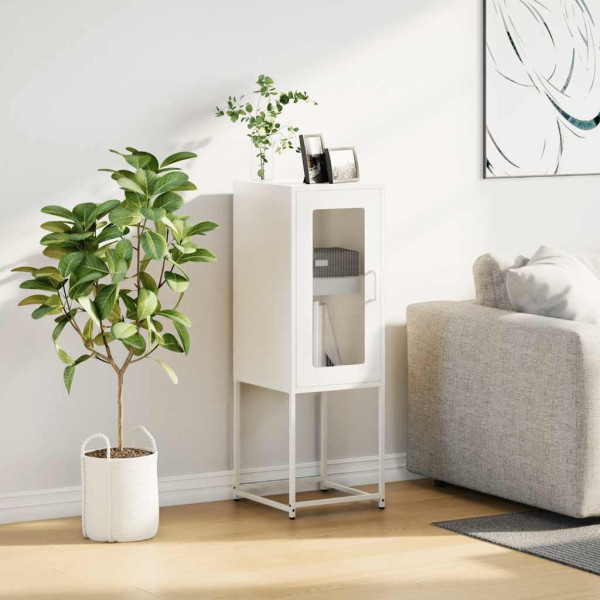 Aparador de acero laminado en frío blanco 36x39x107 cm M 3