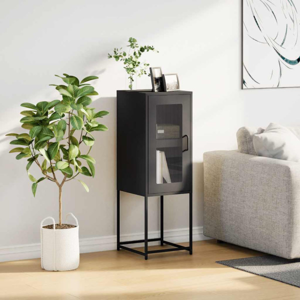 Aparador de acero laminado en frío negro 36x39x107 cm M 3