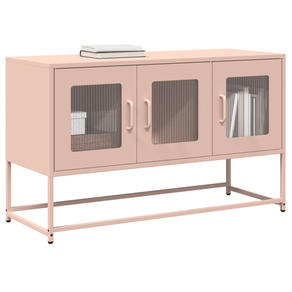 Mueble para TV acero laminado en frío rosa 100.5x39x60.5 cm D