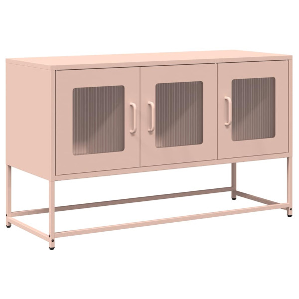 Mueble para TV acero laminado en frío rosa 100.5x39x60.5 cm M 2