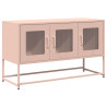 Mueble para TV acero laminado en frío rosa 100.5x39x60.5 cm 2