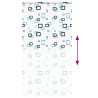 Estor enrollable para ducha con casete 140x240 cm tela ancho 5