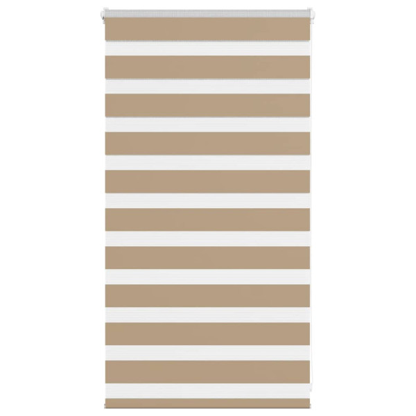 Estor cebra marrón arena tejido ancho 85.9 cm poliéster D