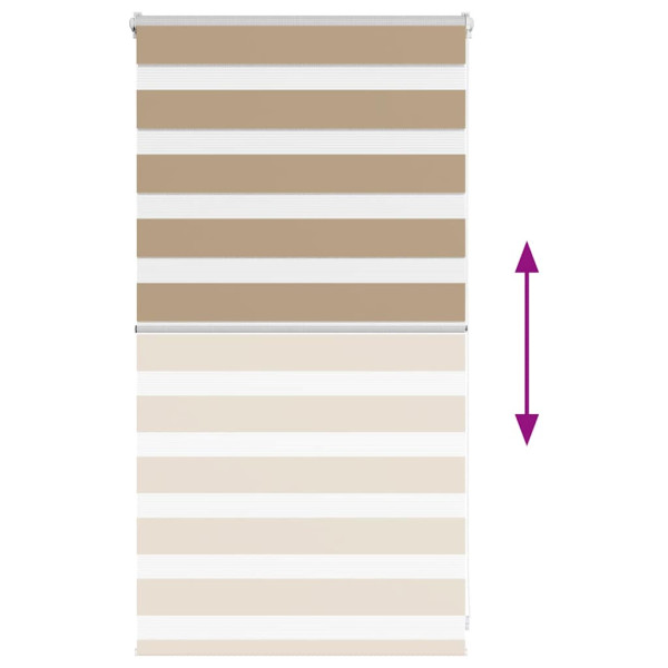 Estor cebra marrón arena tejido ancho 85.9 cm poliéster M 5
