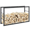 Suporte para lenha 110x30x61 cm aço preto 1