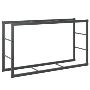 Suporte para lenha 110x30x61 cm aço preto H