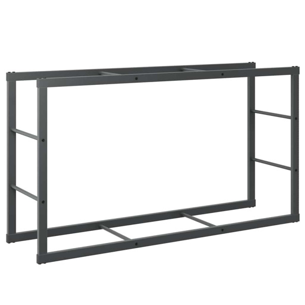 Suporte para lenha 110x30x61 cm aço preto M 2
