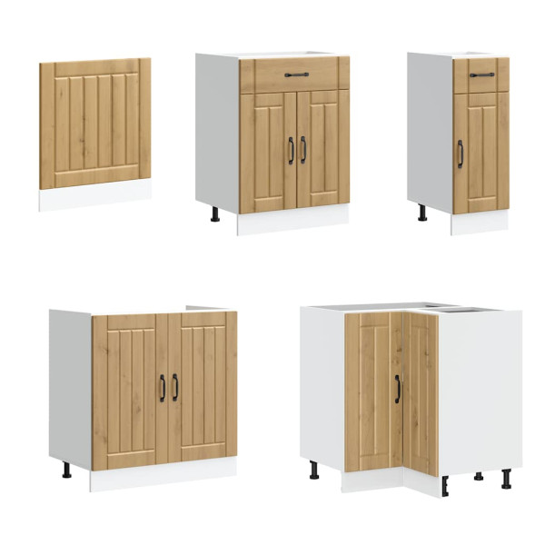 Mueble de cocina Lucca 11 piezas artesanal roble M 4