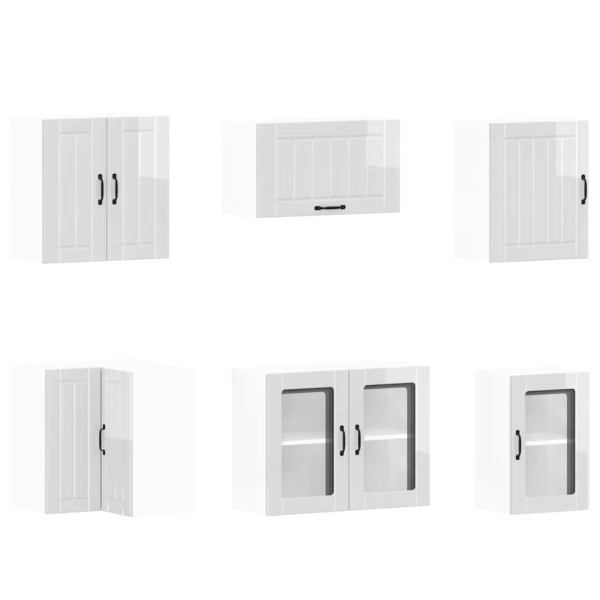 Mueble cocina Lucca blanco brillo 11 pzas madera contrachapada M 5