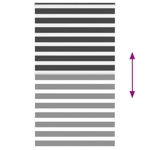 Estor cebra negro 125x230 cm tejido ancho 120.9 cm poliéster M 5