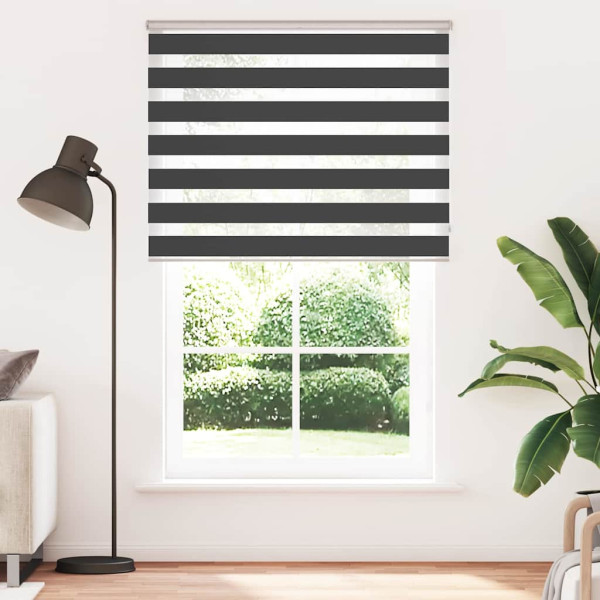 Estor cebra negro 150x200 cm tejido ancho 145.9 cm poliéster M 2